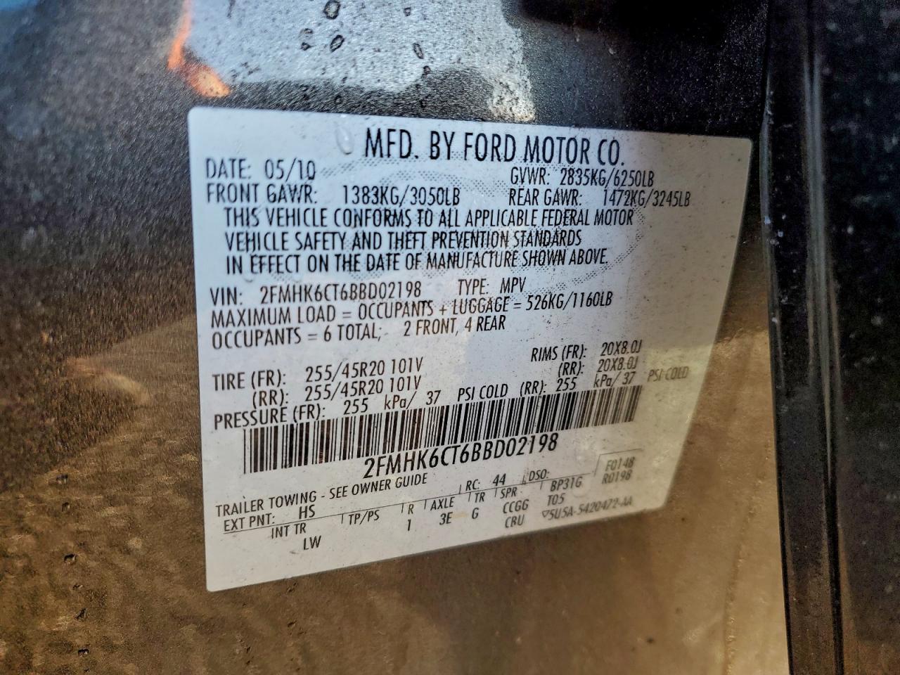 2011 FORD FLEX SEL photo 37