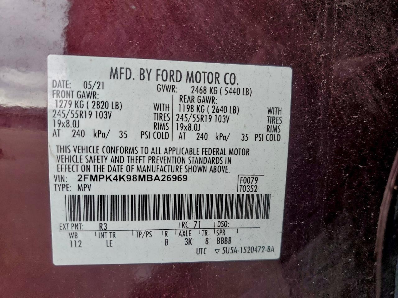 2021 FORD EDGE TITANIUM photo 13
