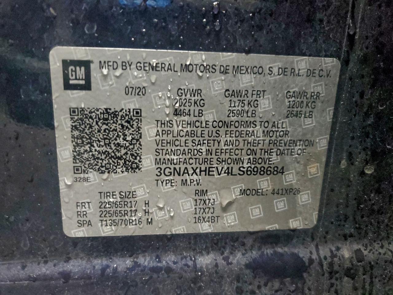 2020 CHEVROLET EQUINOX LS photo 25