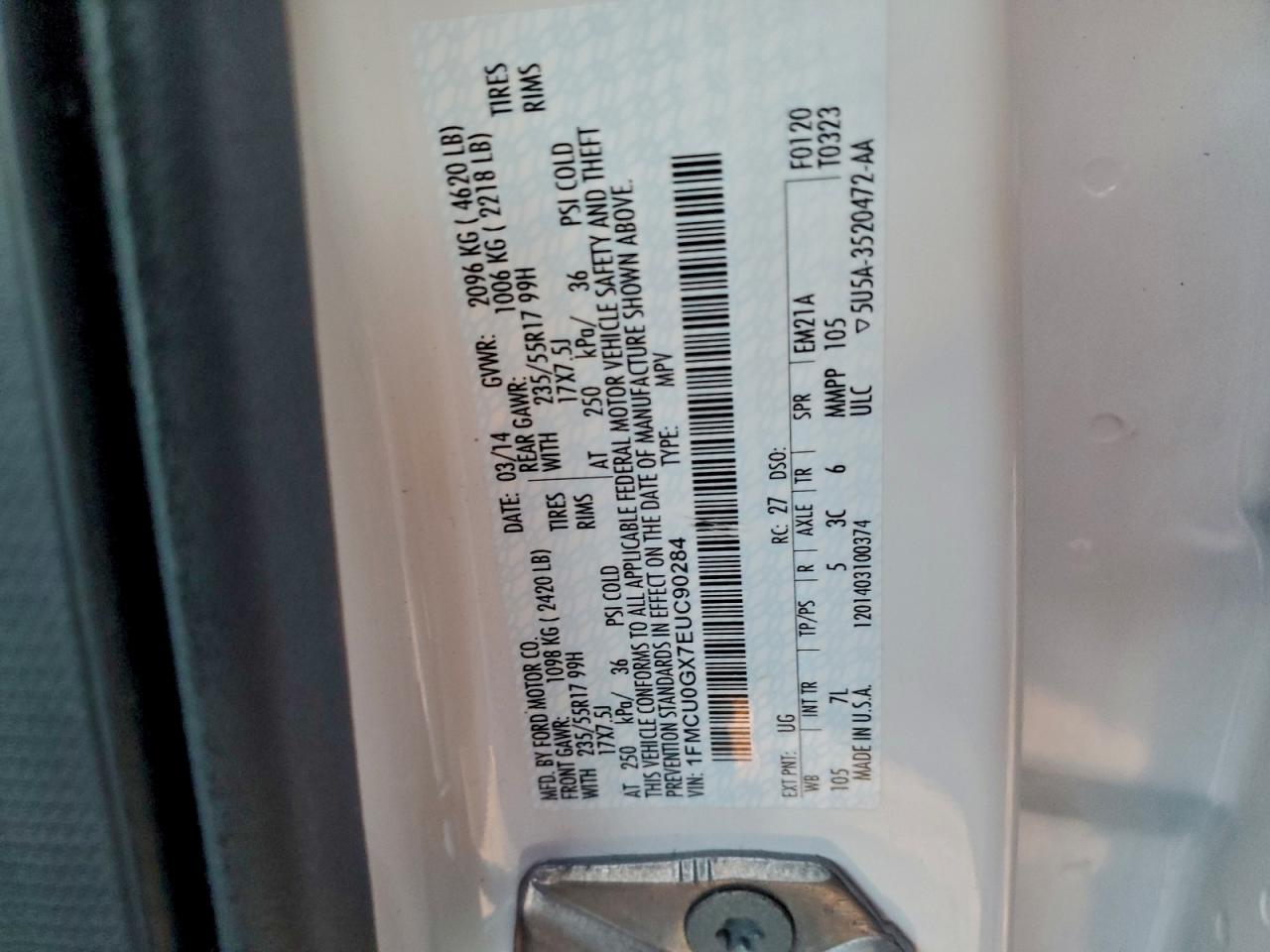 2014 FORD ESCAPE SE photo 13