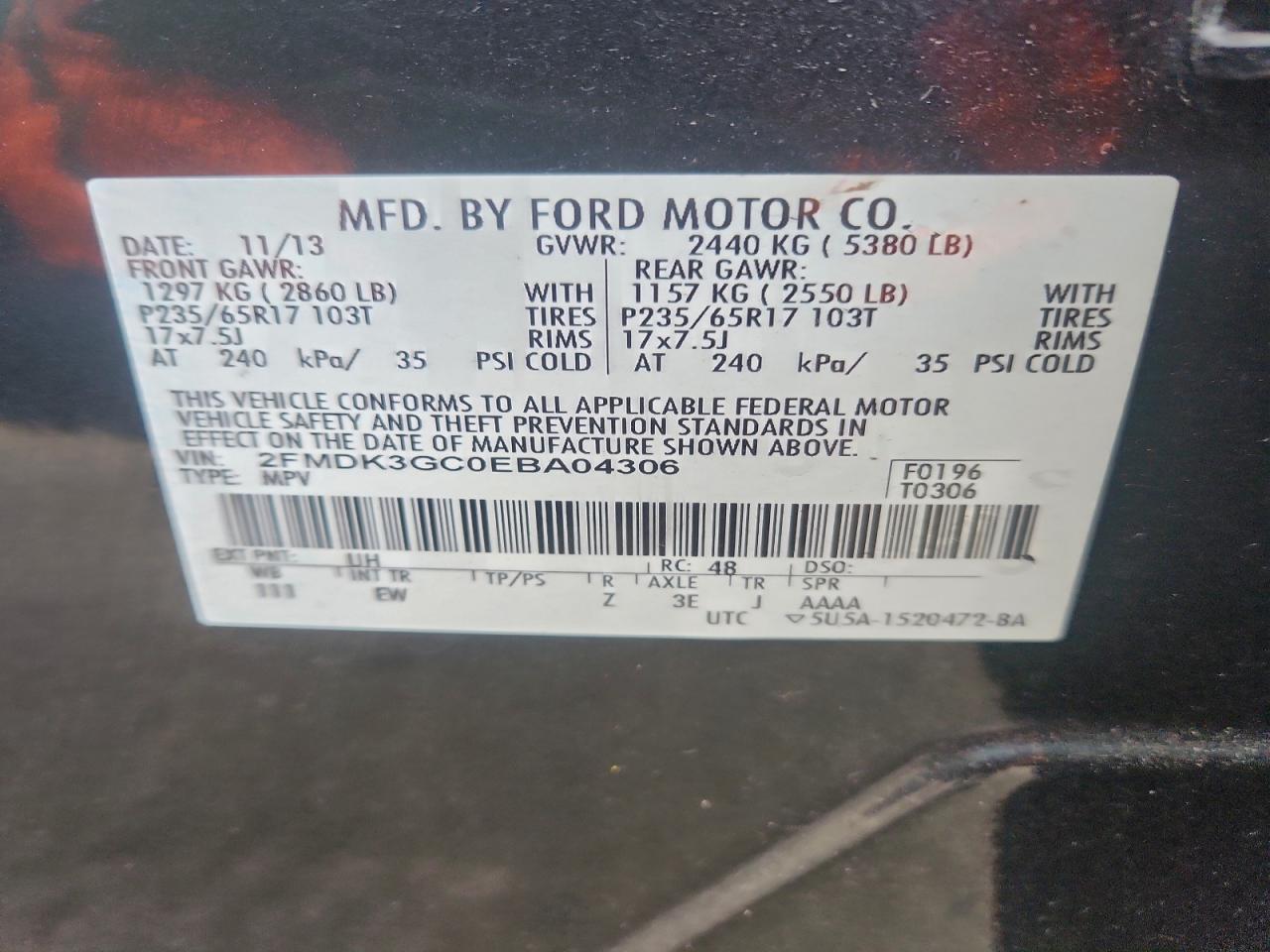 2014 FORD EDGE SE photo 37