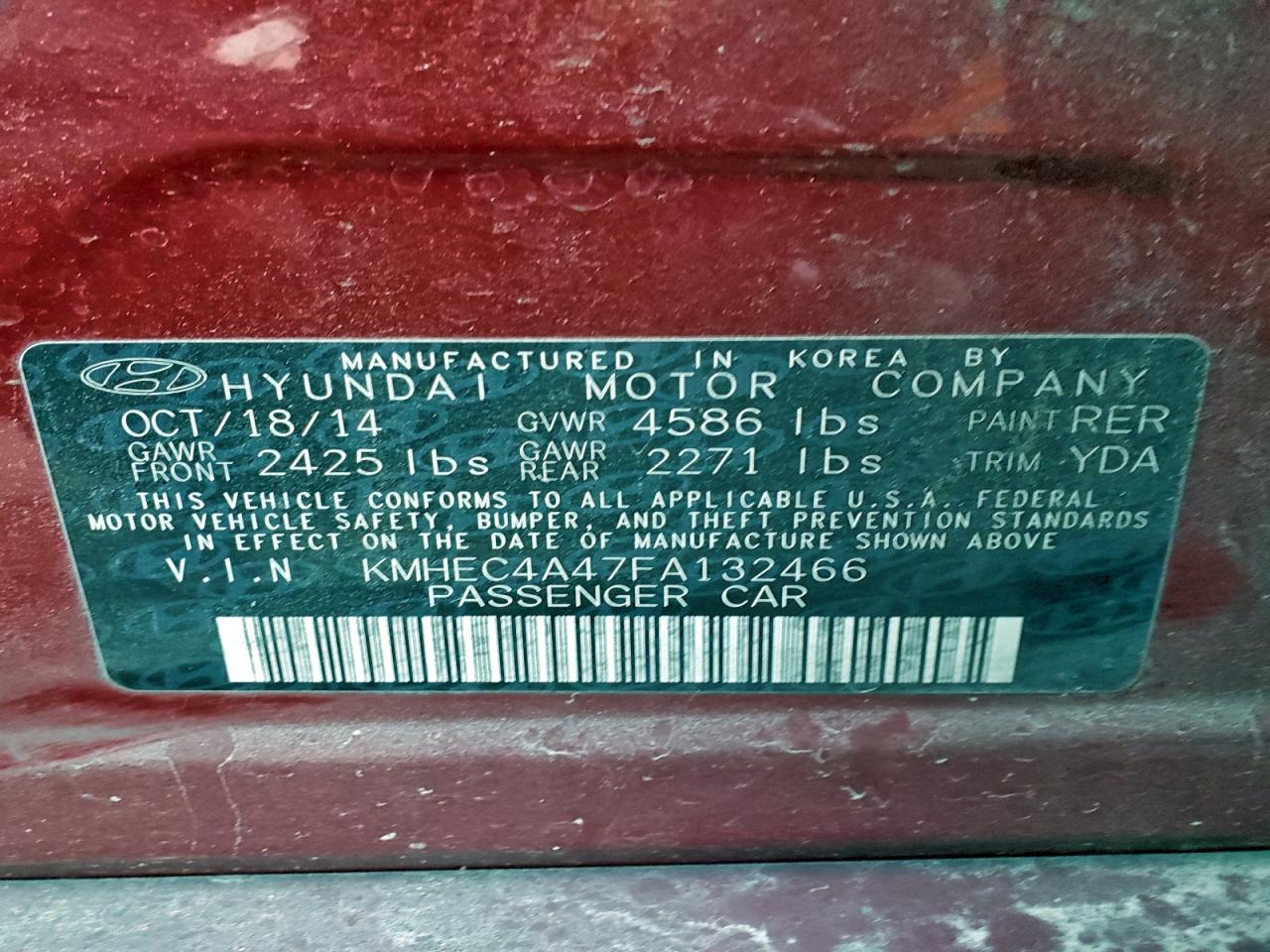 2015 HYUNDAI SONATA HYBRID photo 23