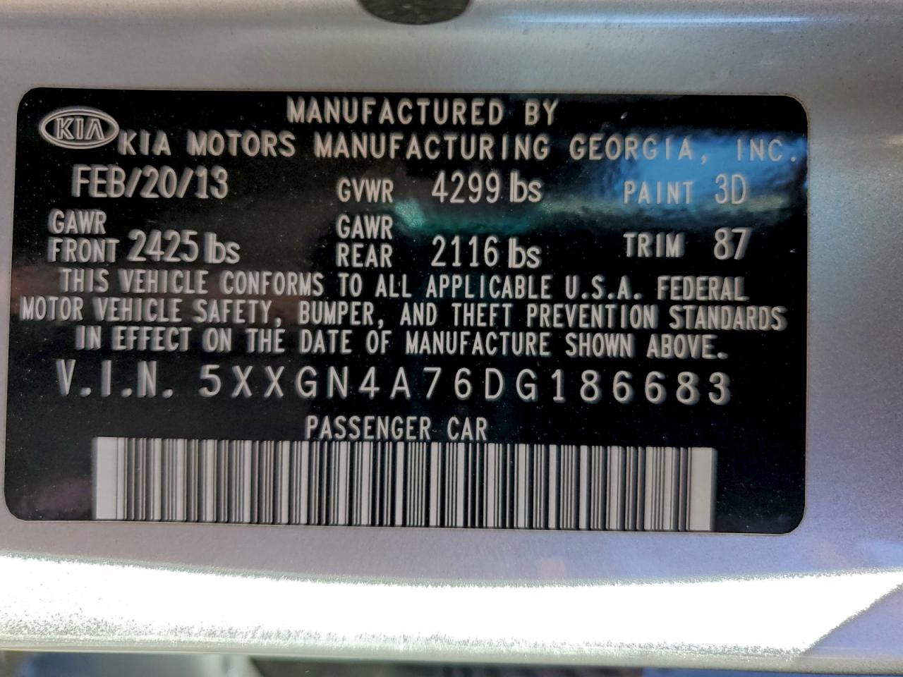 2013 KIA OPTIMA EX photo 12