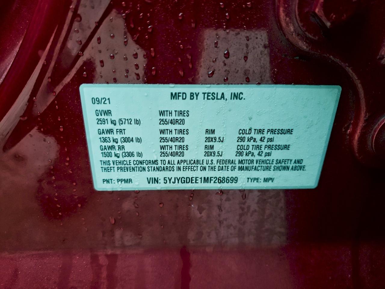 2021 TESLA MODEL Y photo 12