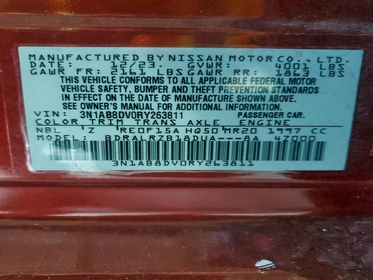 2024 NISSAN SENTRA SR photo 12