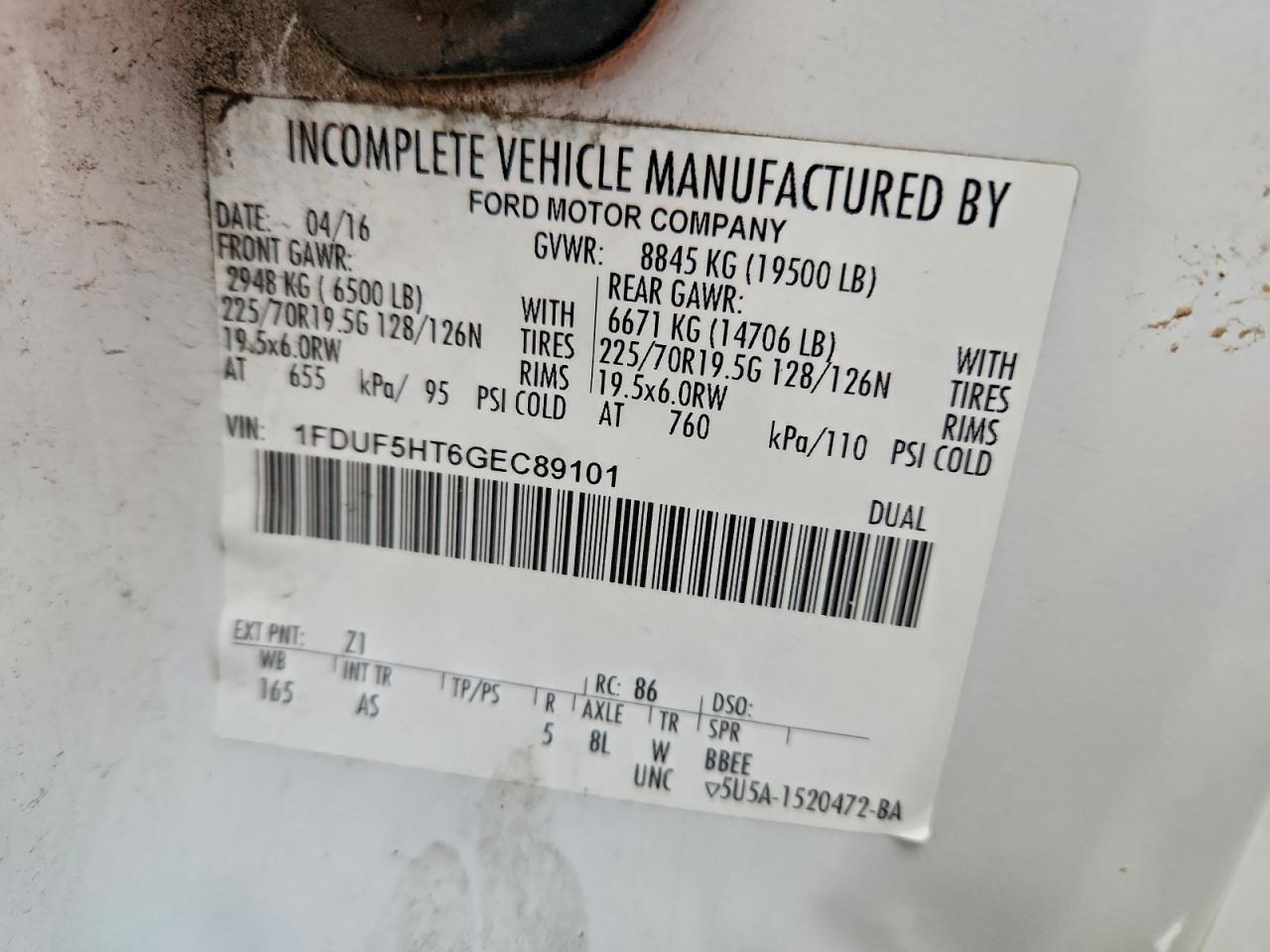 2016 FORD F550 UTILITY / SERVICE TRUCK photo 12
