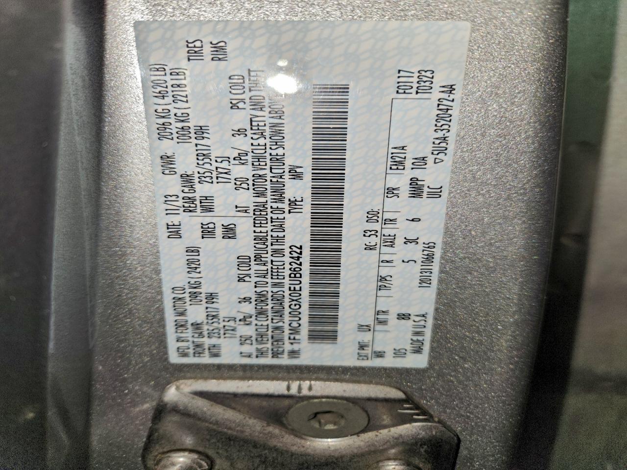 2014 FORD ESCAPE SE photo 12
