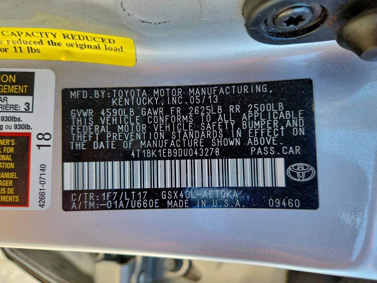 2013 TOYOTA AVALON BASE photo 23