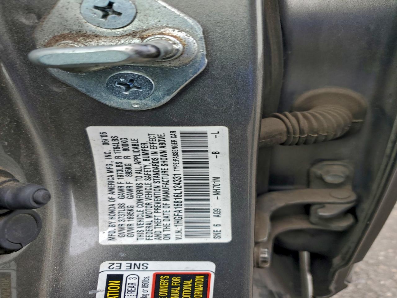 2006 HONDA CIVIC EX photo 25