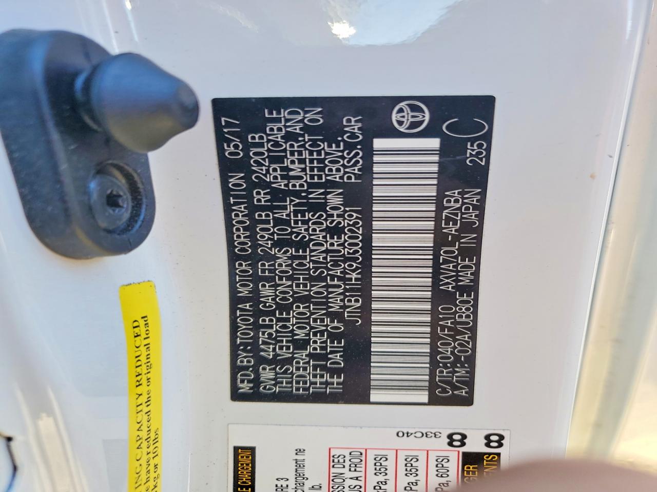 2018 TOYOTA CAMRY L photo 12