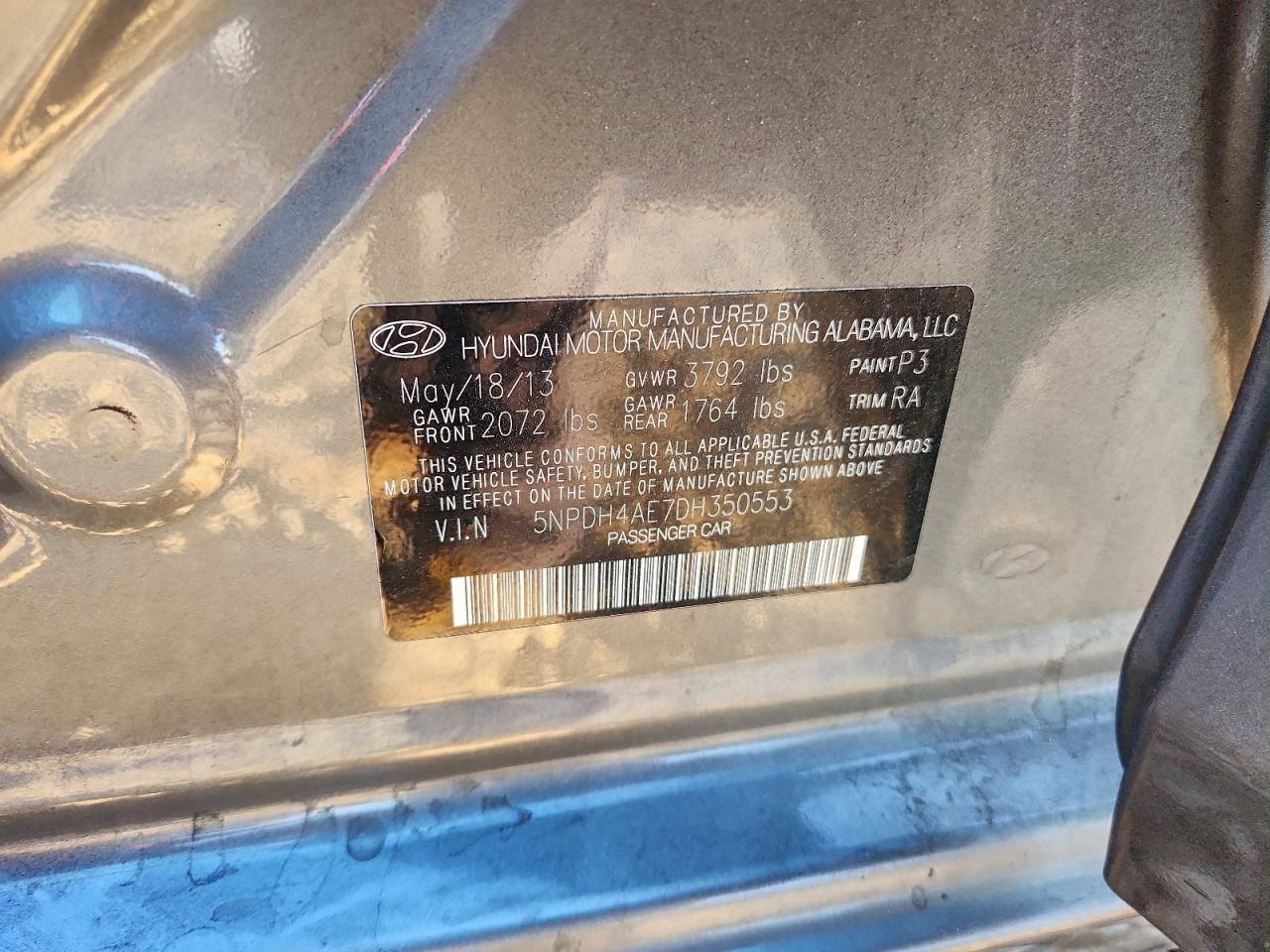 2013 HYUNDAI ELANTRA GLS photo 23