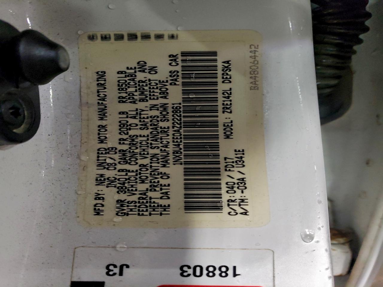 2010 TOYOTA COROLLA BASE photo 23