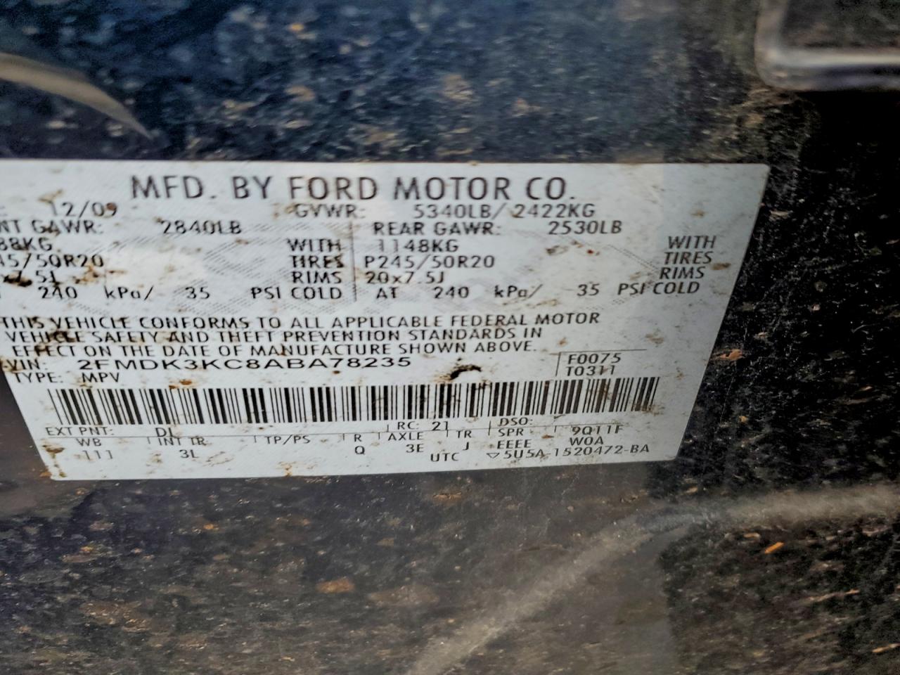 2010 FORD EDGE LIMITED photo 40