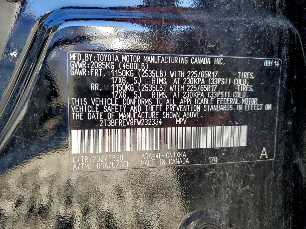 2015 TOYOTA RAV4 LE photo 13
