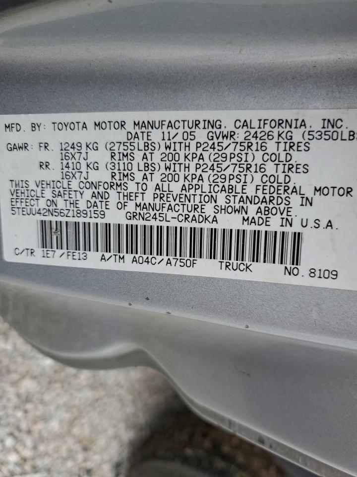 2006 TOYOTA TACOMA ACCESS CAB photo 12