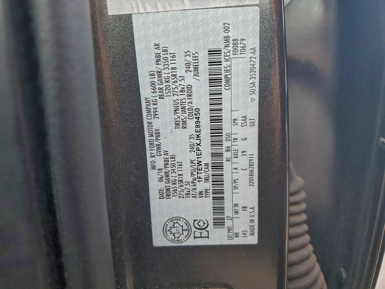 2018 FORD F150 SUPERCREW photo 12