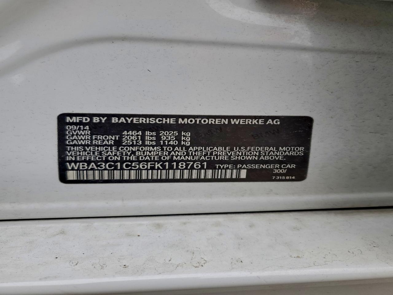 2015 BMW 328 I SULEV photo 13