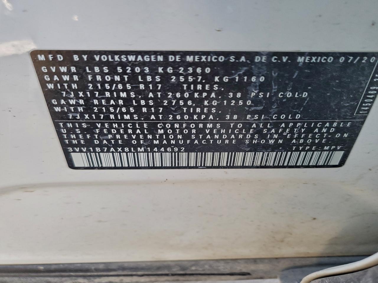 2020 VOLKSWAGEN TIGUAN S photo 13