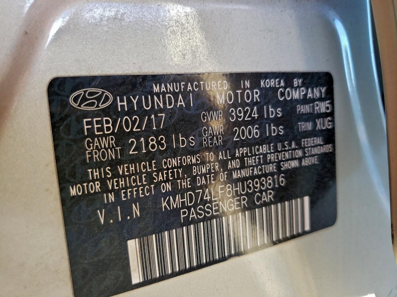 2017 HYUNDAI ELANTRA SE photo 13