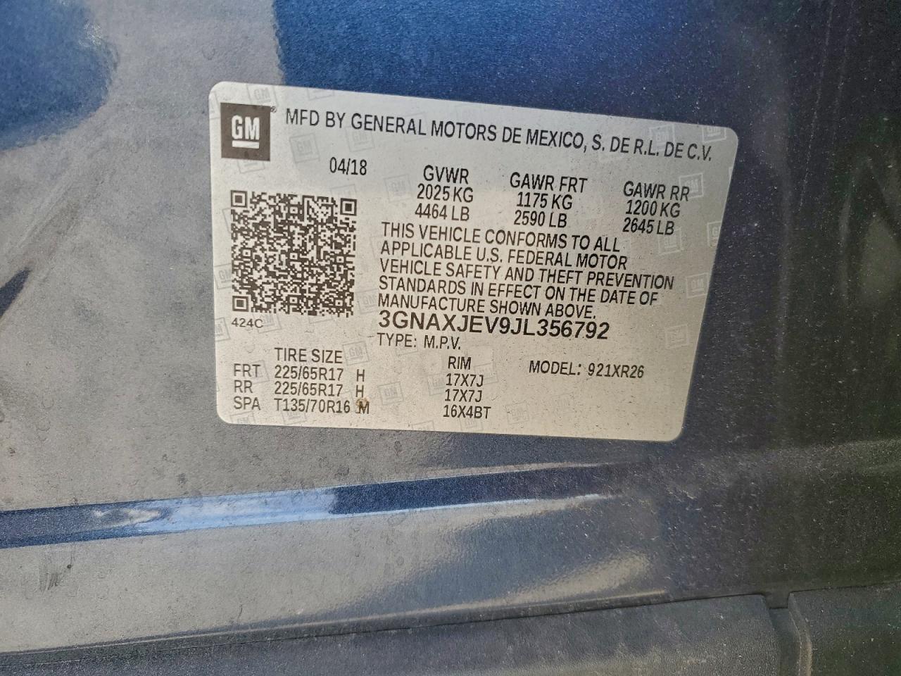 2018 CHEVROLET EQUINOX LT photo 25