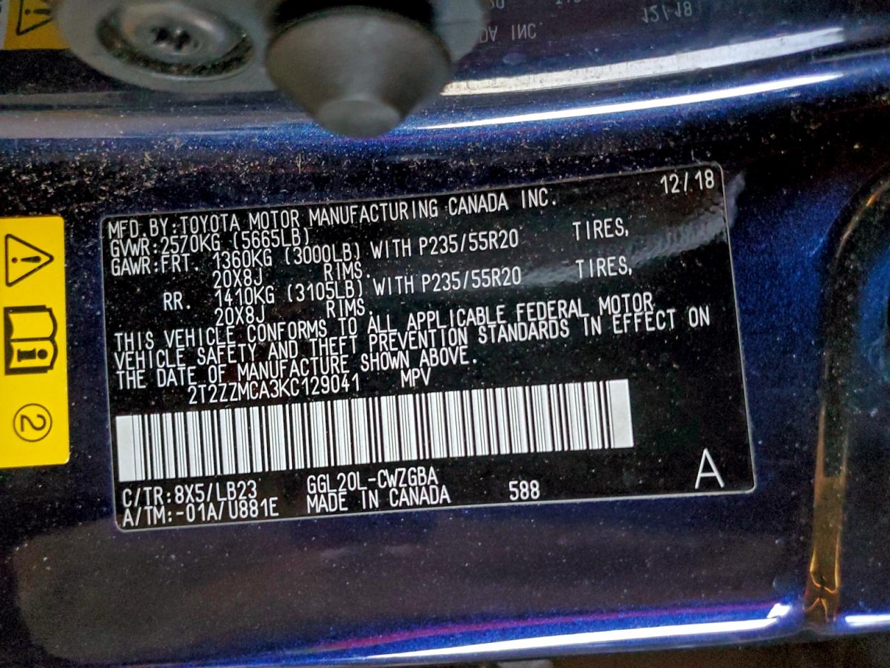 2019 LEXUS RX 350 BASE photo 12