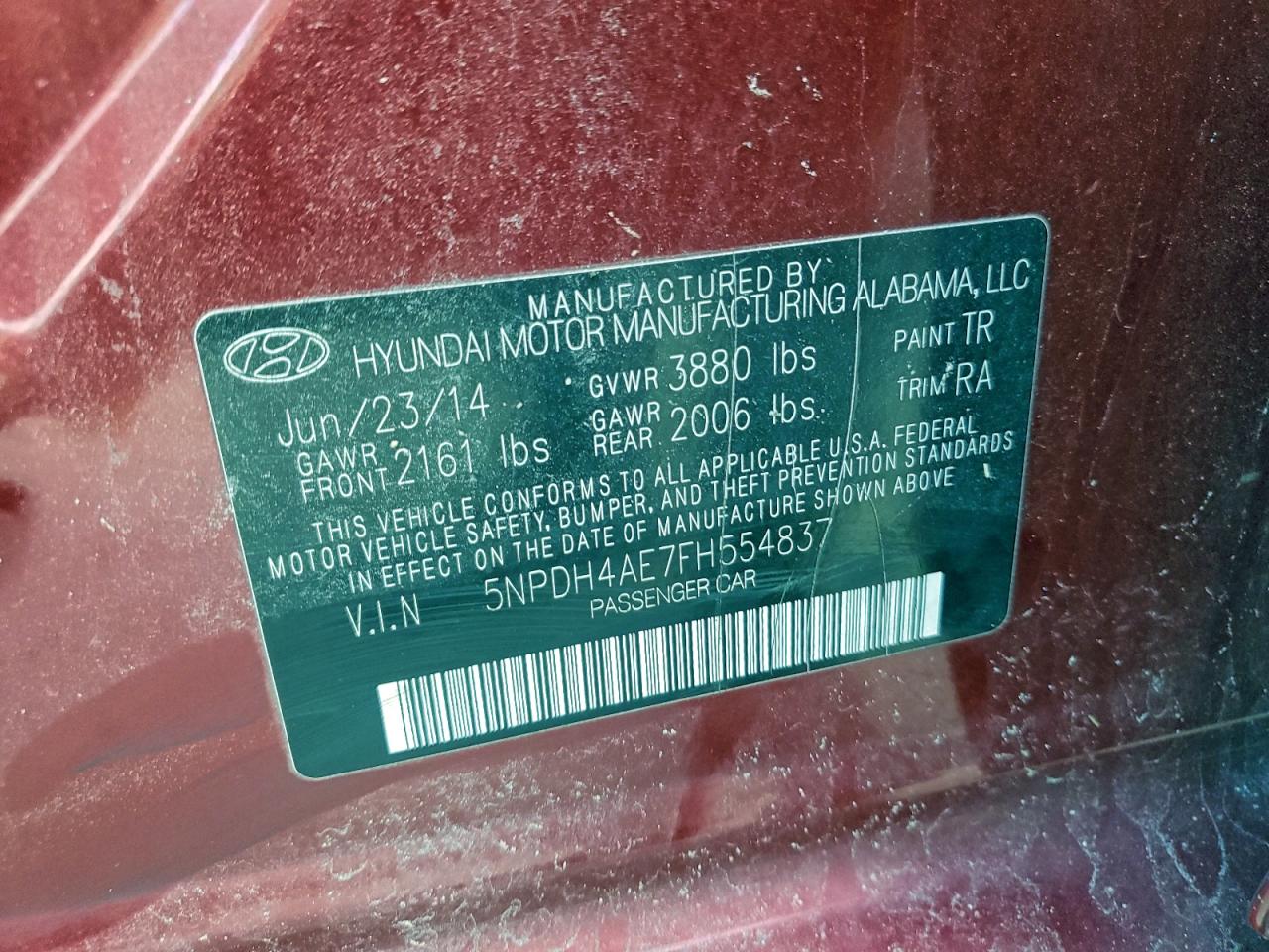 2015 HYUNDAI ELANTRA SE photo 23