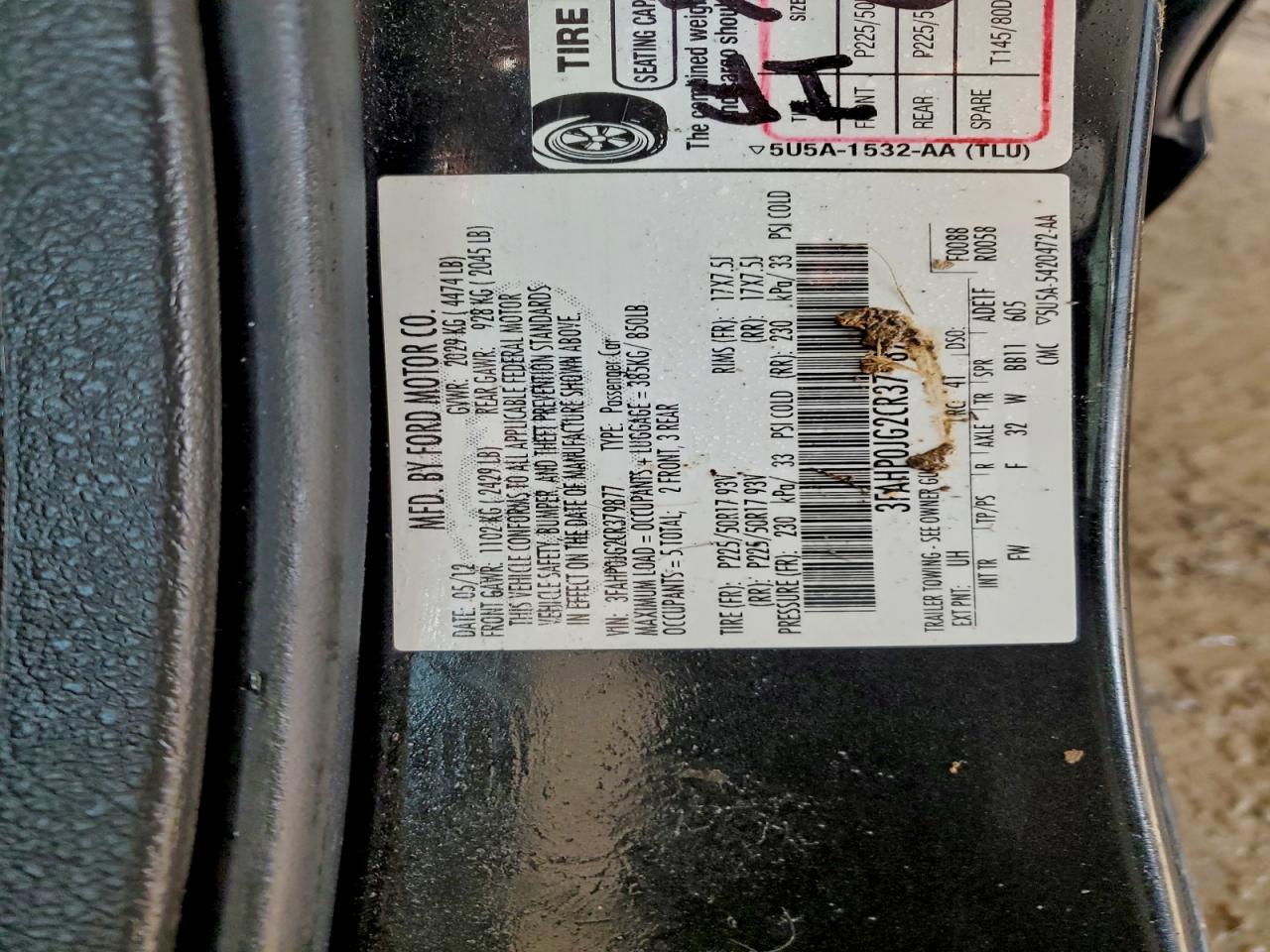 2012 FORD FUSION SEL photo 12