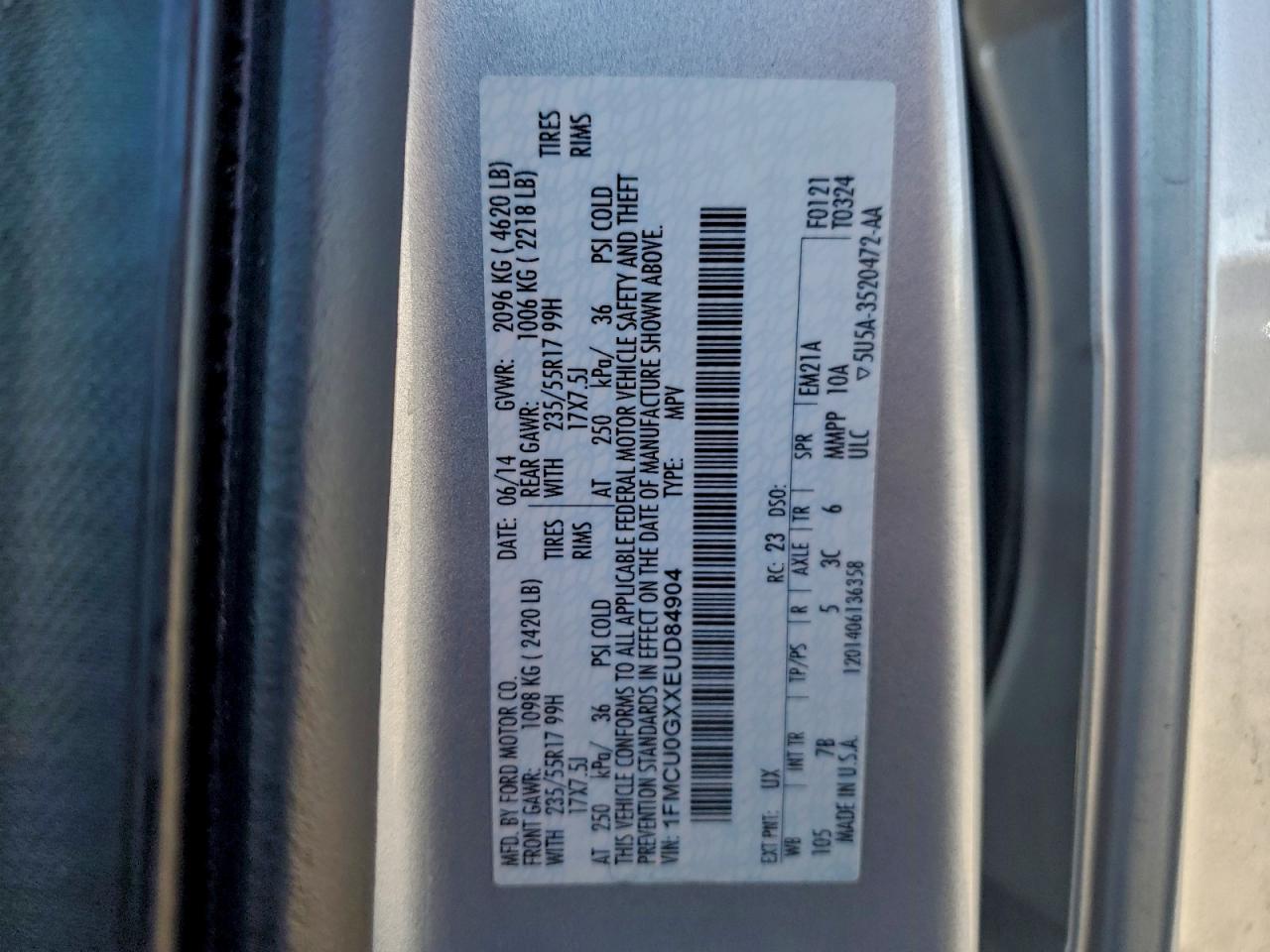2014 FORD ESCAPE SE photo 13