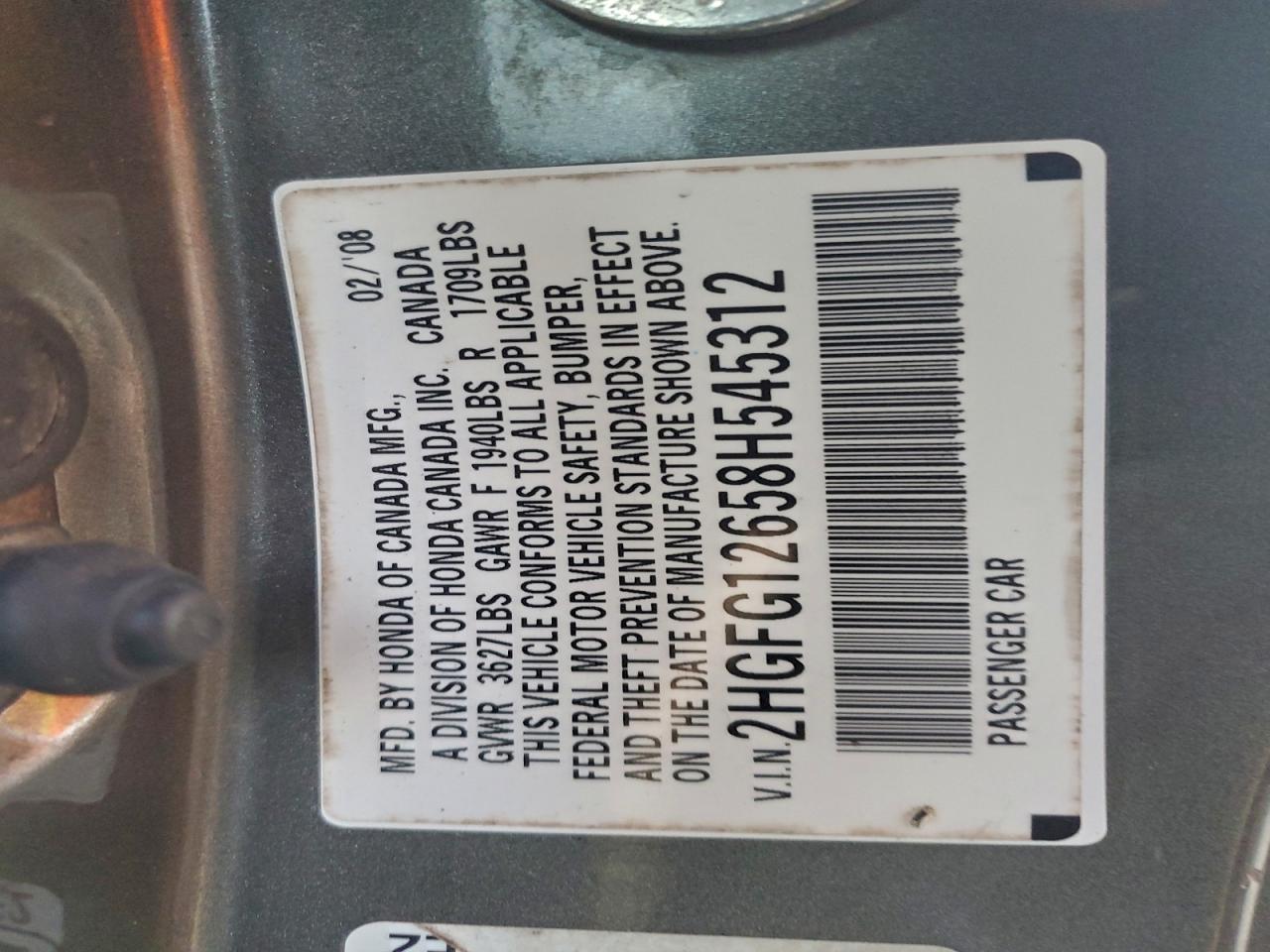 2008 HONDA CIVIC LX photo 13
