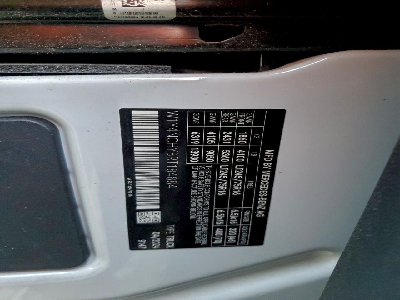 2024 MERCEDES-BENZ SPRINTER 2500 photo 13
