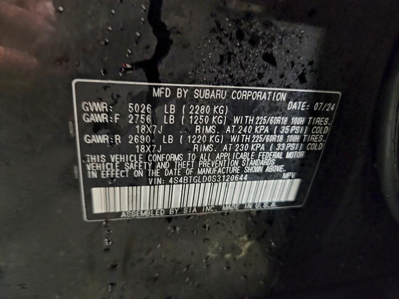 2025 SUBARU OUTBACK ONYX EDITION XT photo 13