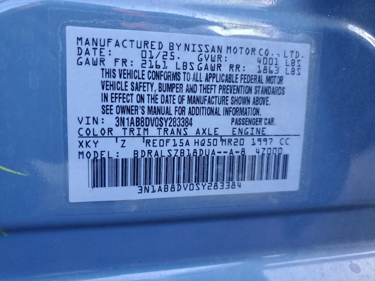 2025 NISSAN SENTRA SR photo 23