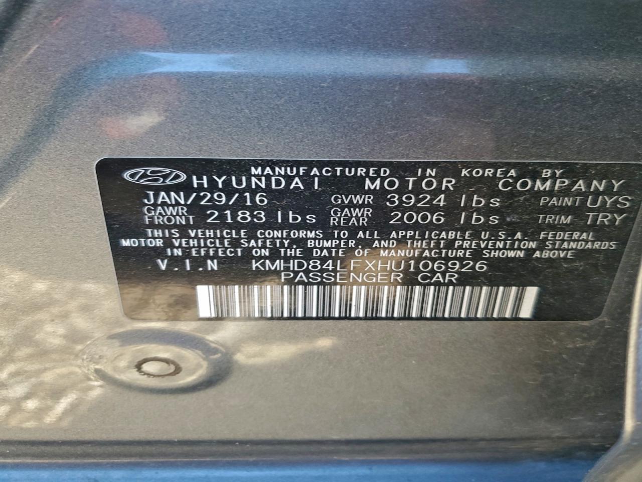 2017 HYUNDAI ELANTRA SE photo 13
