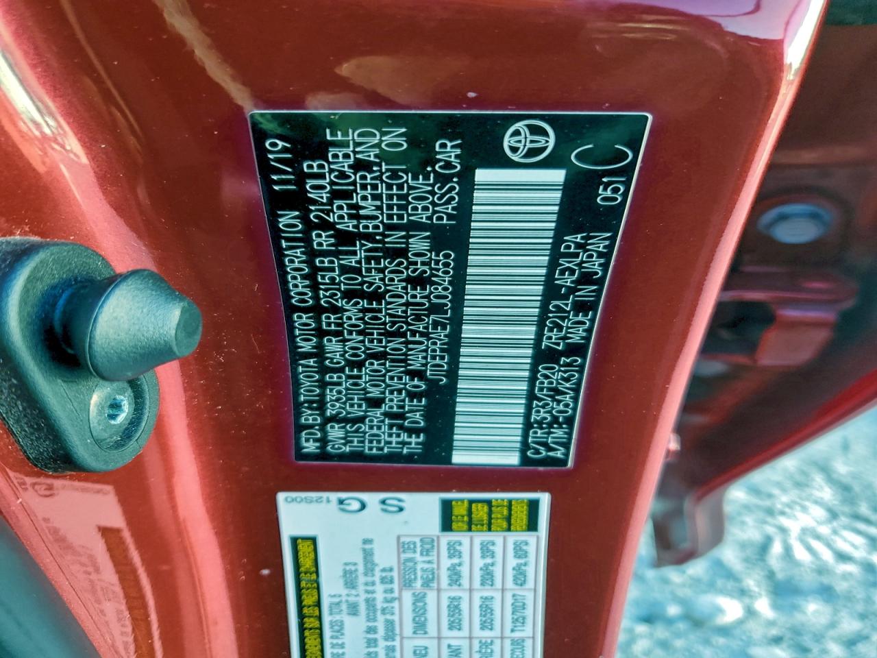 2020 TOYOTA COROLLA LE photo 13