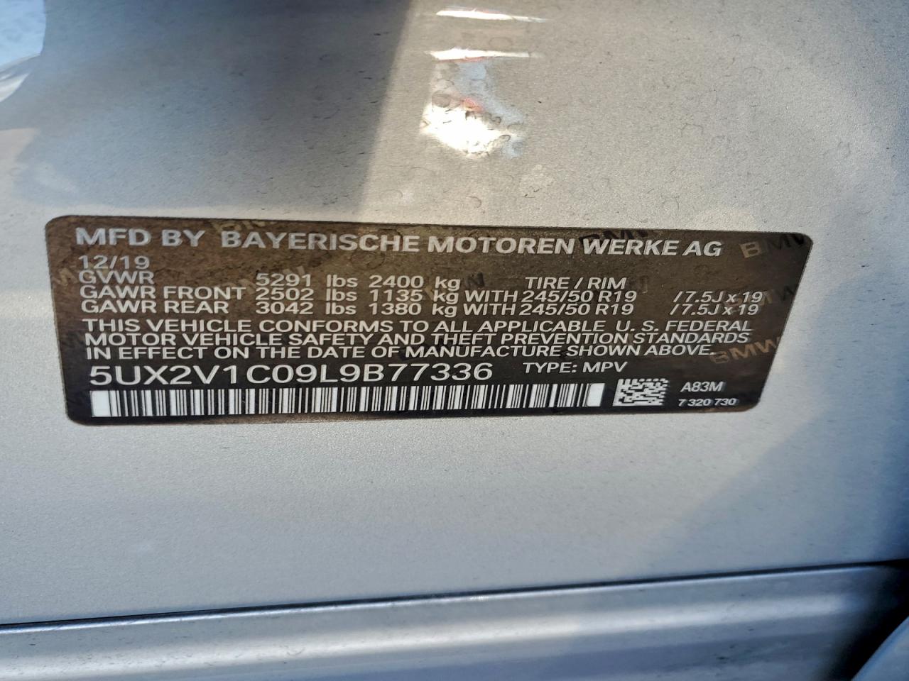 2020 BMW X4 XDRIVE30I photo 14