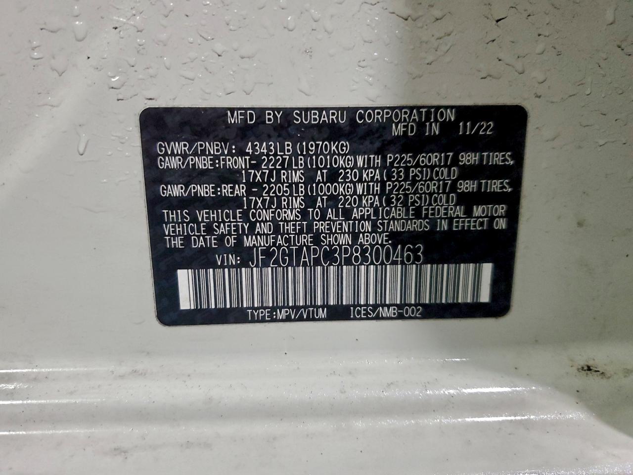 2023 SUBARU CROSSTREK PREMIUM photo 25