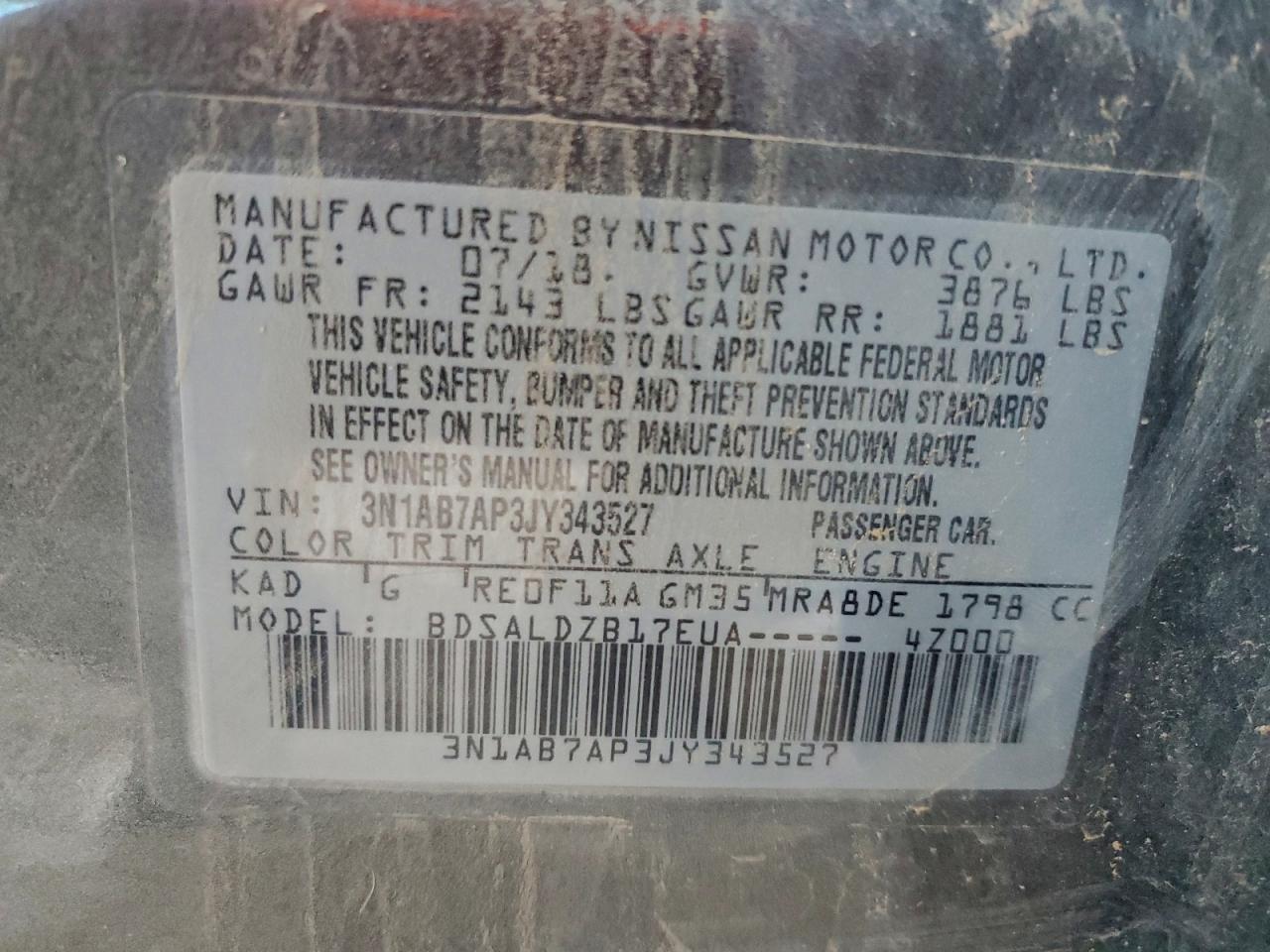 2018 NISSAN SENTRA S photo 12