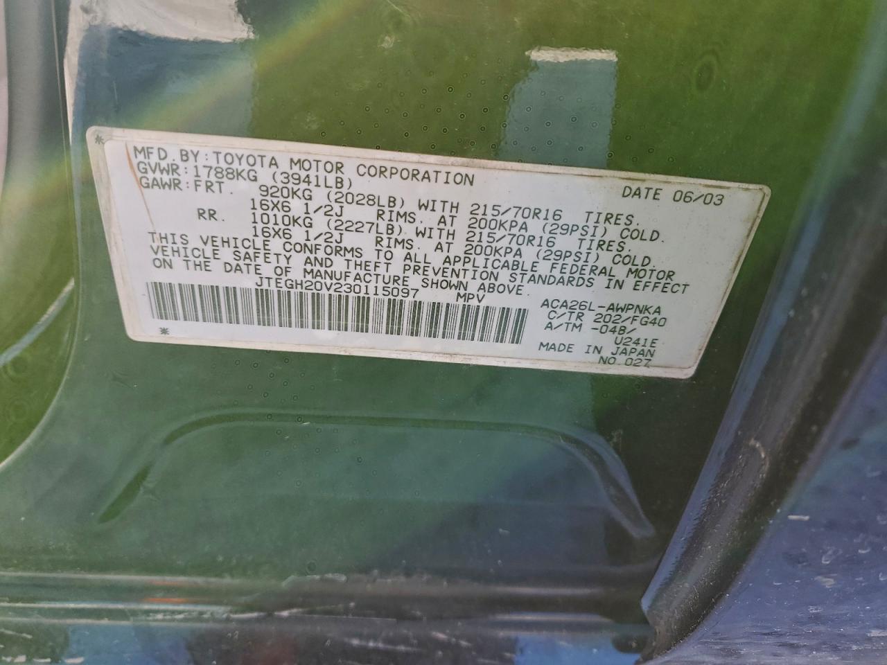 2003 TOYOTA RAV4 photo 25