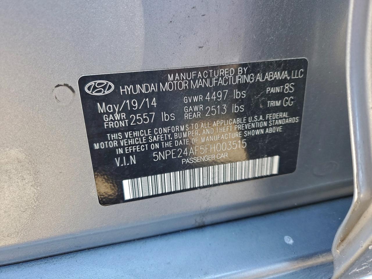 2015 HYUNDAI SONATA SE photo 12