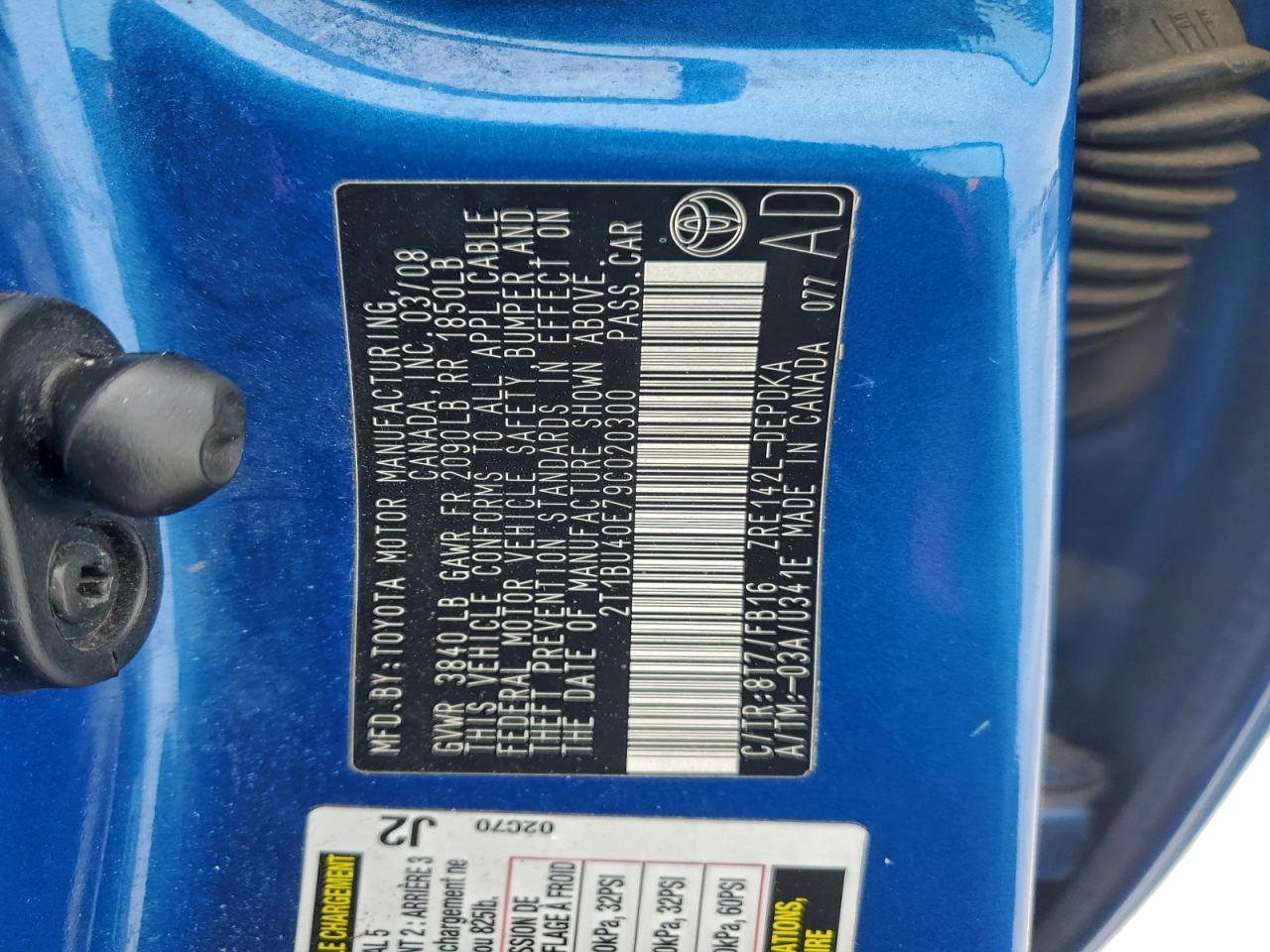 2009 TOYOTA COROLLA BASE photo 12
