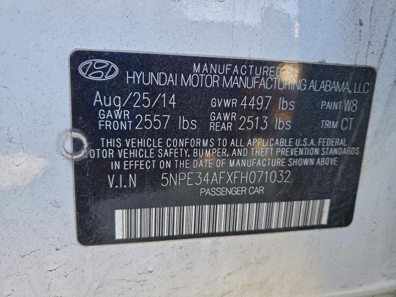 2015 HYUNDAI SONATA SPORT photo 23