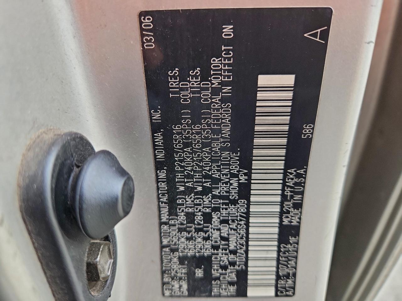 2006 TOYOTA SIENNA CE photo 13