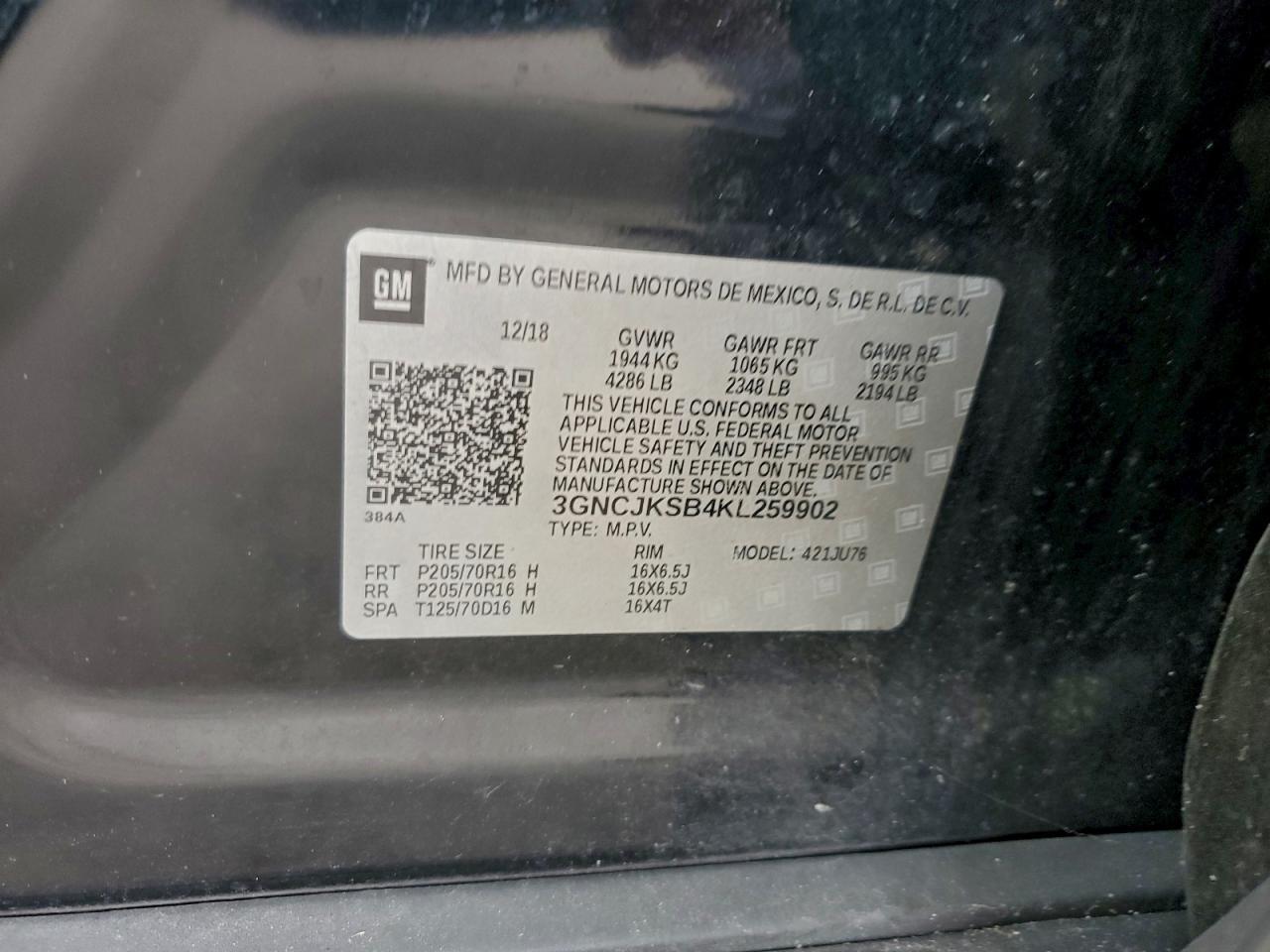 2019 CHEVROLET TRAX LS photo 12