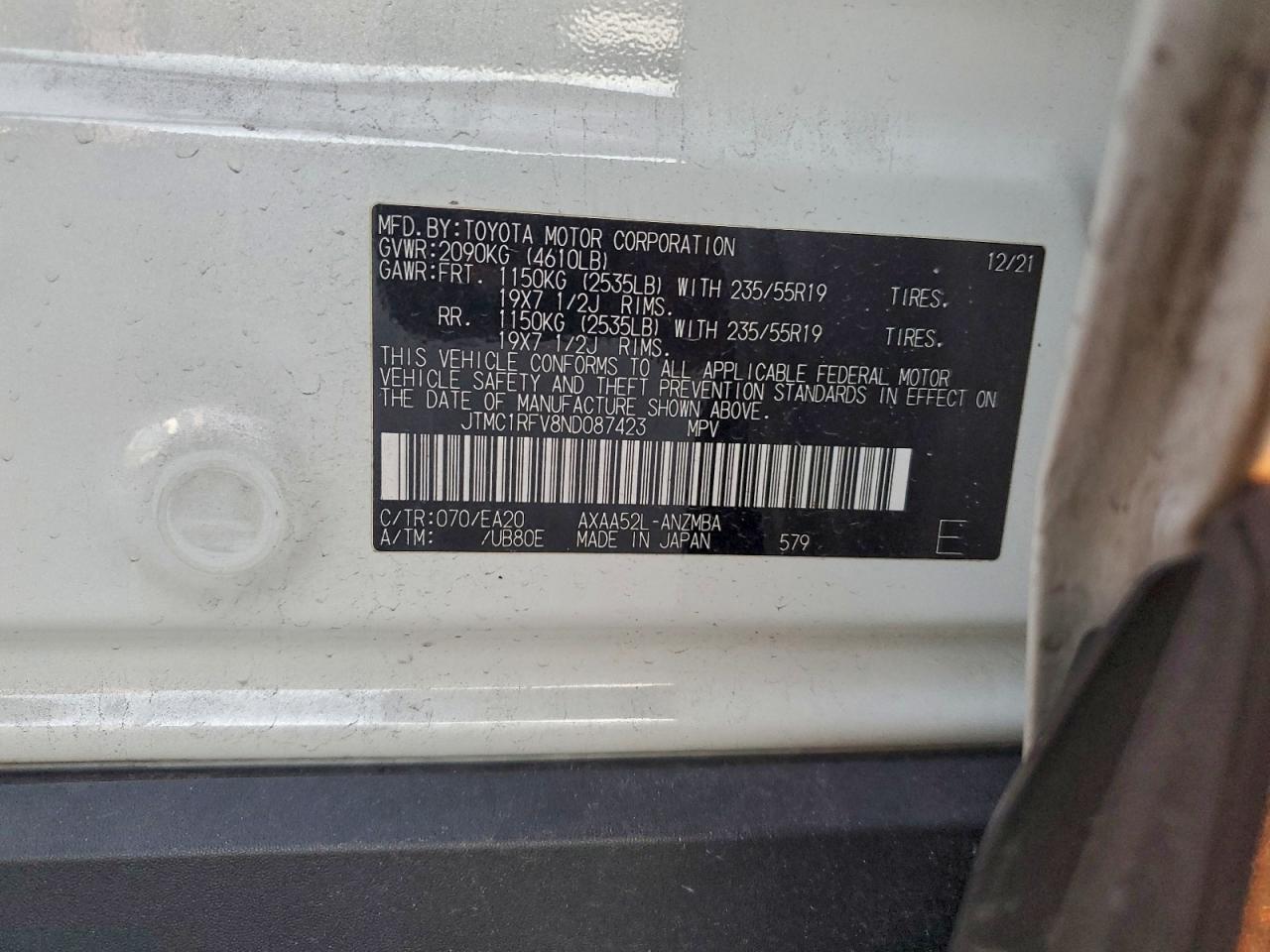2022 TOYOTA RAV4 XLE PREMIUM photo 13