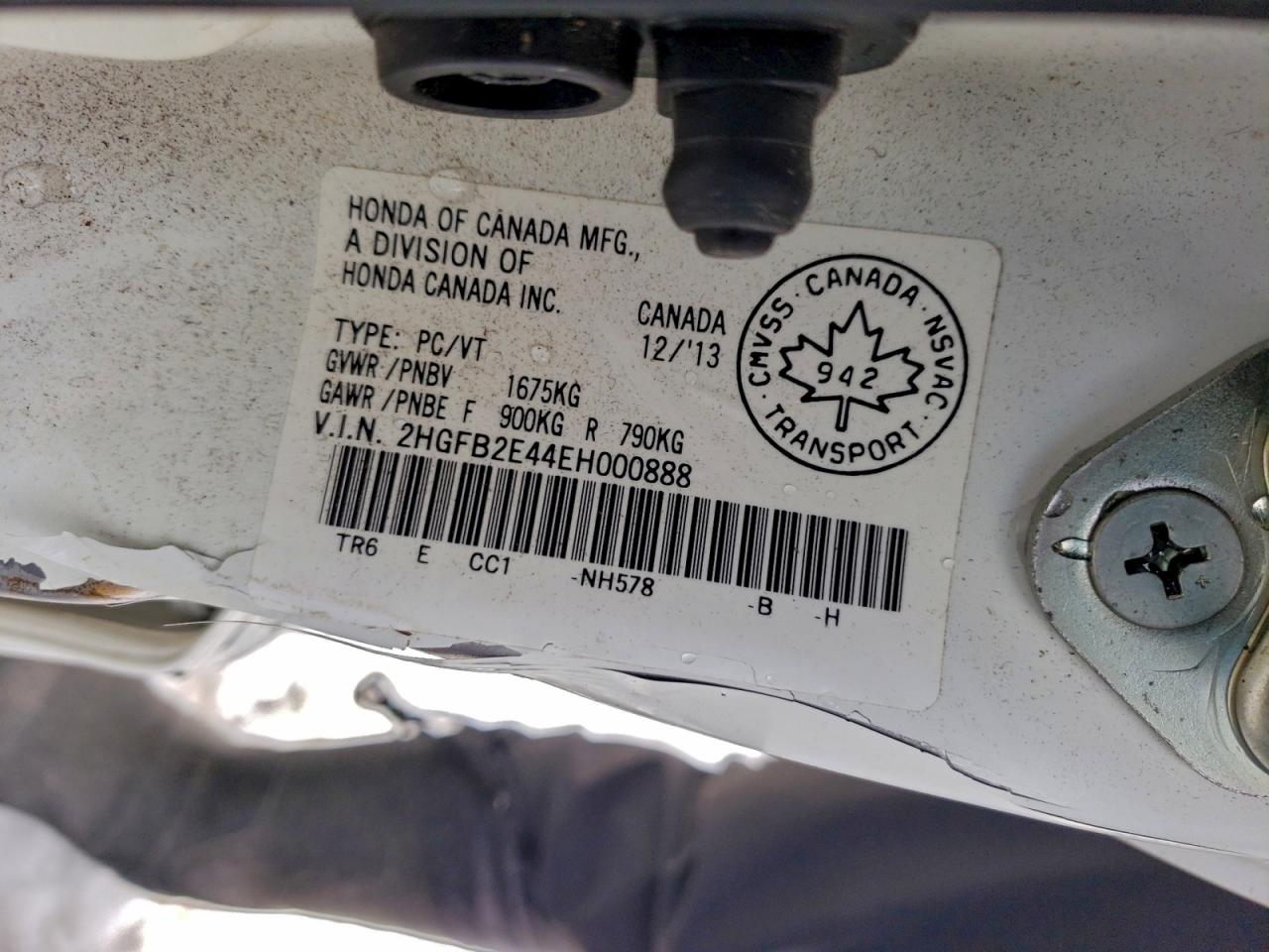 2014 HONDA CIVIC LX photo 12