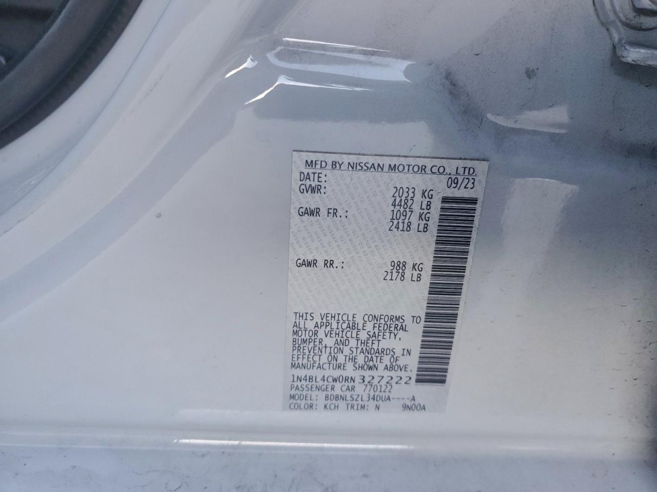 2024 NISSAN ALTIMA SR photo 23