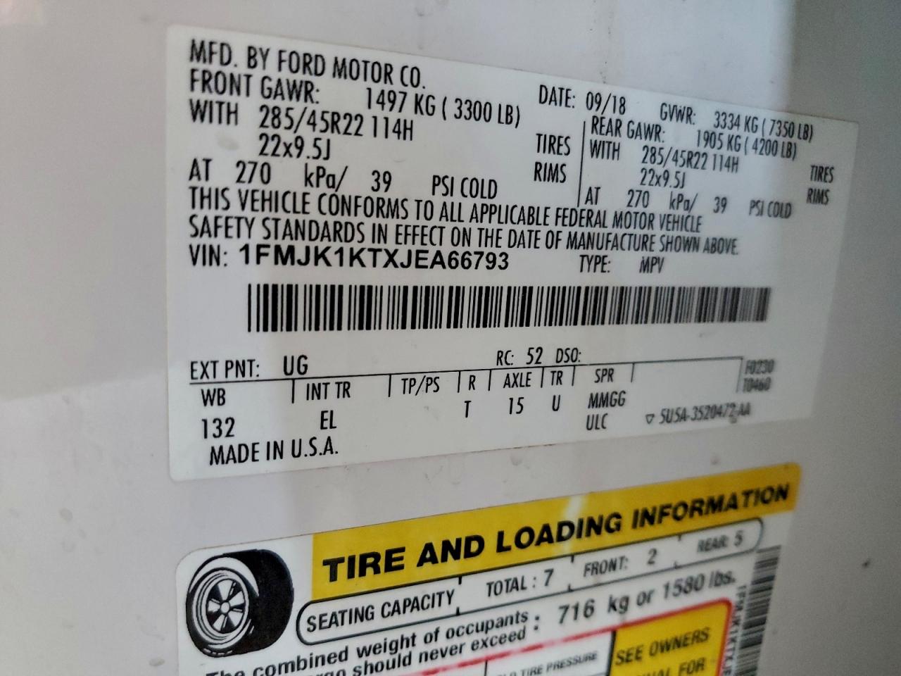 2018 FORD EXPEDITION MAX LIMITED photo 14