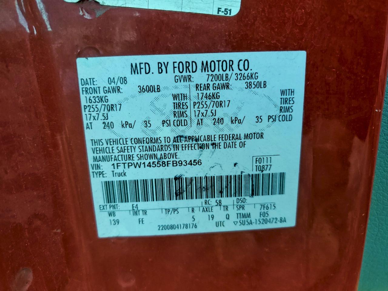 2008 FORD F150 SUPERCREW photo 12