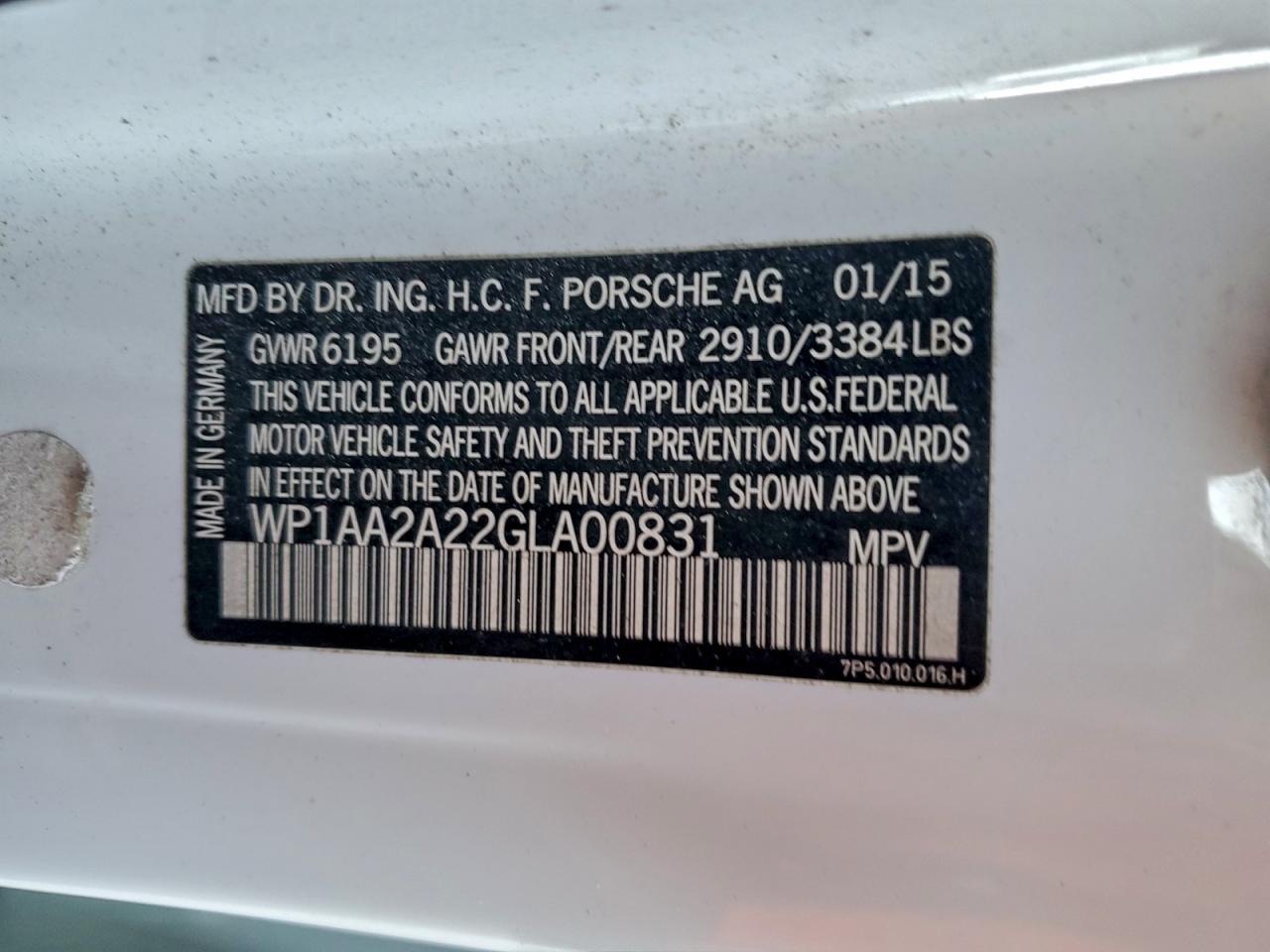2016 PORSCHE CAYENNE photo 13