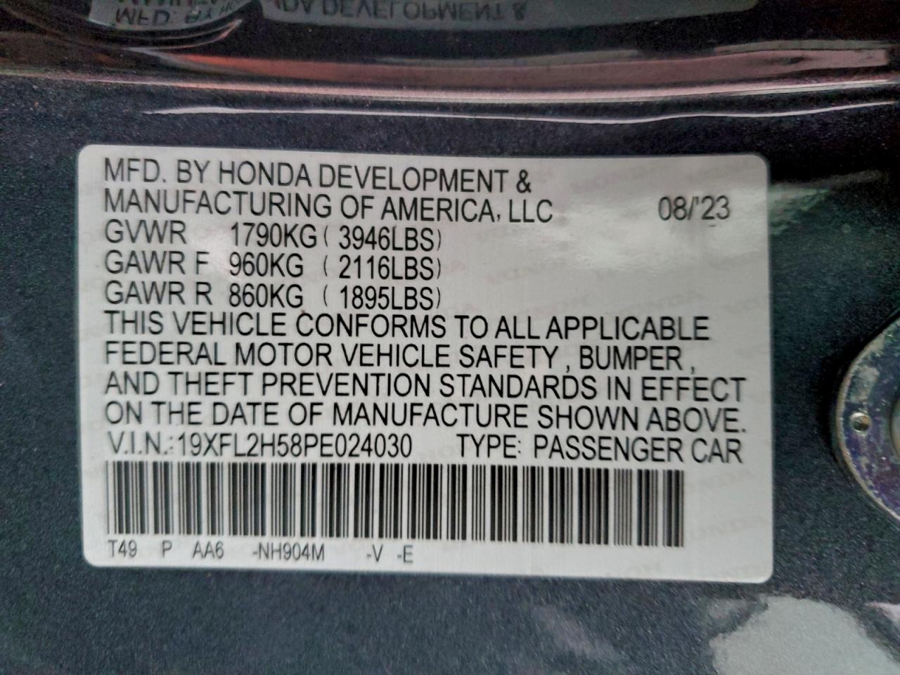 2023 HONDA CIVIC LX photo 13